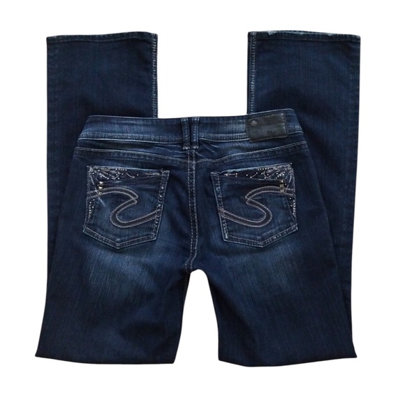 Silver Jeans Women's Embellished Suki 17" Bootcut Jeans Size 31 - Picture 1 of 13